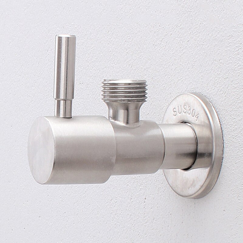 Rvs Kraan Driehoek Klep G1/2 Draad Hoekstopkraan Inlaat Water Afsluiter Badkamer Wasmachine Kraan Bibcock