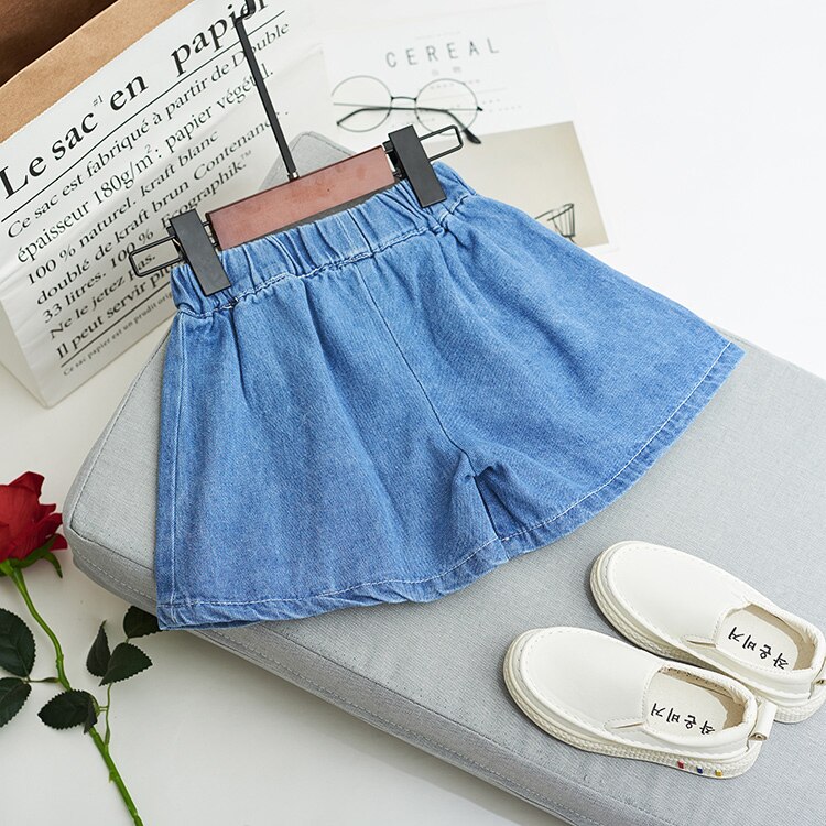 Sommer baby pige shorts sommer løse pure jeans shorts piger baby fritid behagelig børn korte nederdele pigetøj