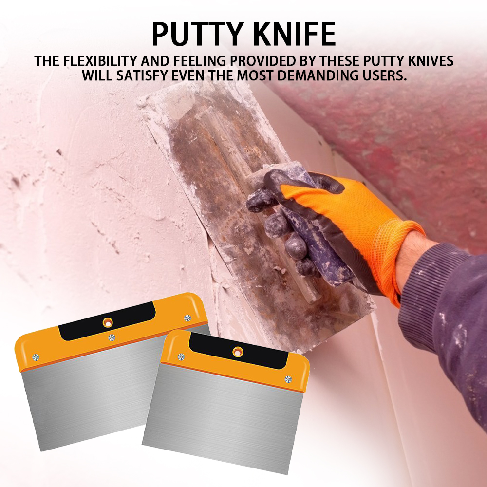 4PCS 4/6/8/10 Inch Stainless Steel Putty Knife Paint Tool Gypsum Shovel Filling Spatula Wallpaper Putty Wall Decoration