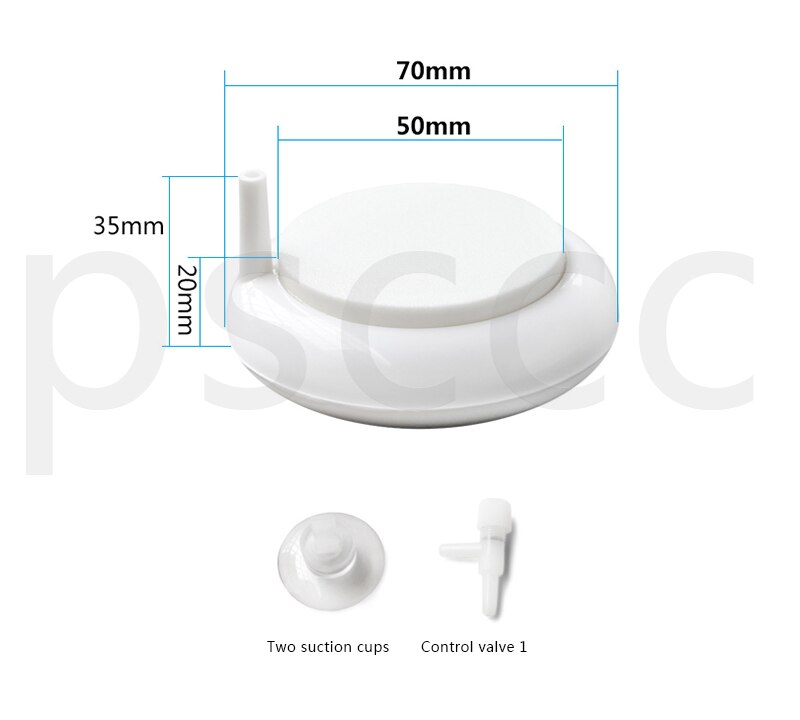 Bianco Bolla Pietra Aeratore per Acquario Serbatoio di Pesce Pompa Idroponica ossigeno Piastra mini Acquari Accessori Pompa di aria: T50