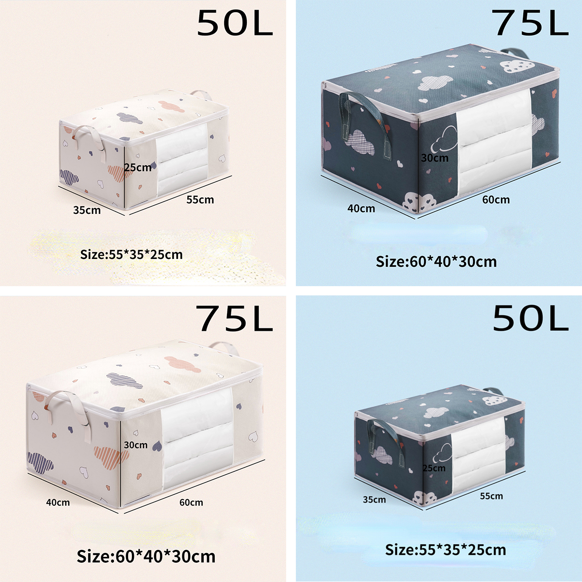 Non Woven Cotton Quilt Storage Bag Large Capacity Clothing Cotton Quilt Mobile Luggage Moisture Proof And Dustproof Portable Bag