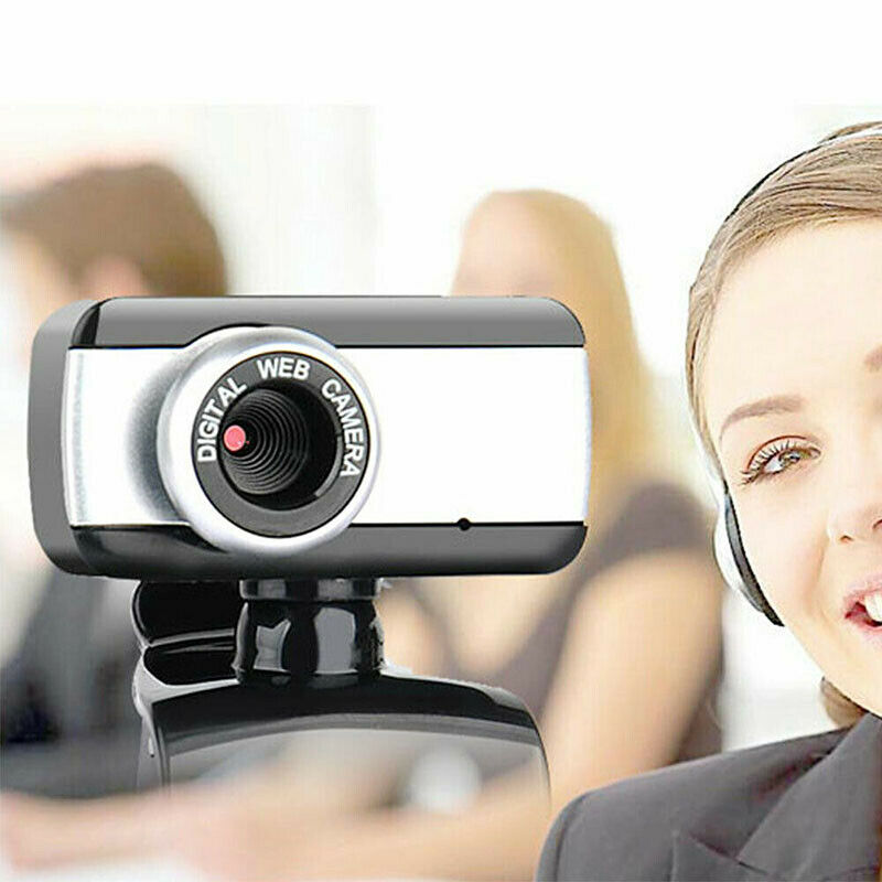 HD Webcam with Privacy Cover USB 2.0 Camera w/Microphone For PC Laptop Desktop Webcams Computer Peripherals