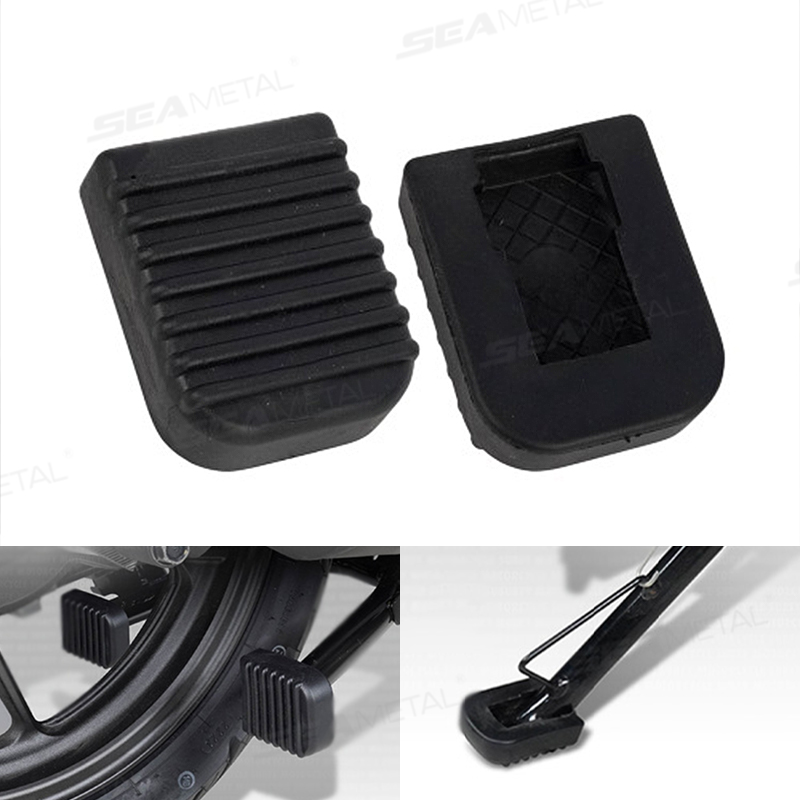 SEAMETAL-almohadilla de reposapiés para motocicleta, almohadilla de goma suave para placa Base de patinete, almohadillas antideslizantes, soporte de Base para motocicleta, pie de extensión