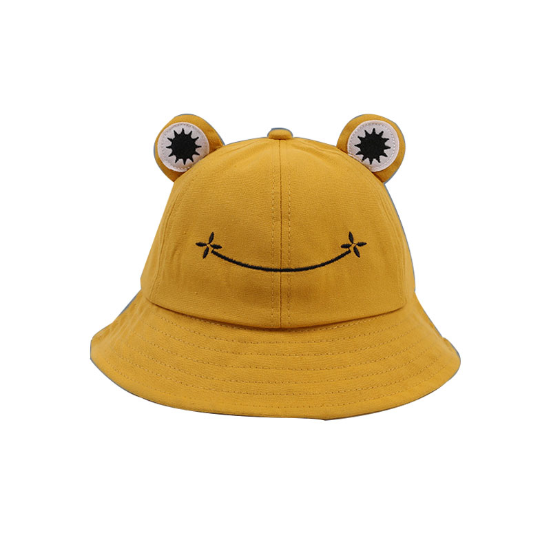 Cute Frog Letter Bucket Hats Women Cover Fisherman Cap Hat For Adult Women Sunscreen Summer Outing Hat: 56-58cm2