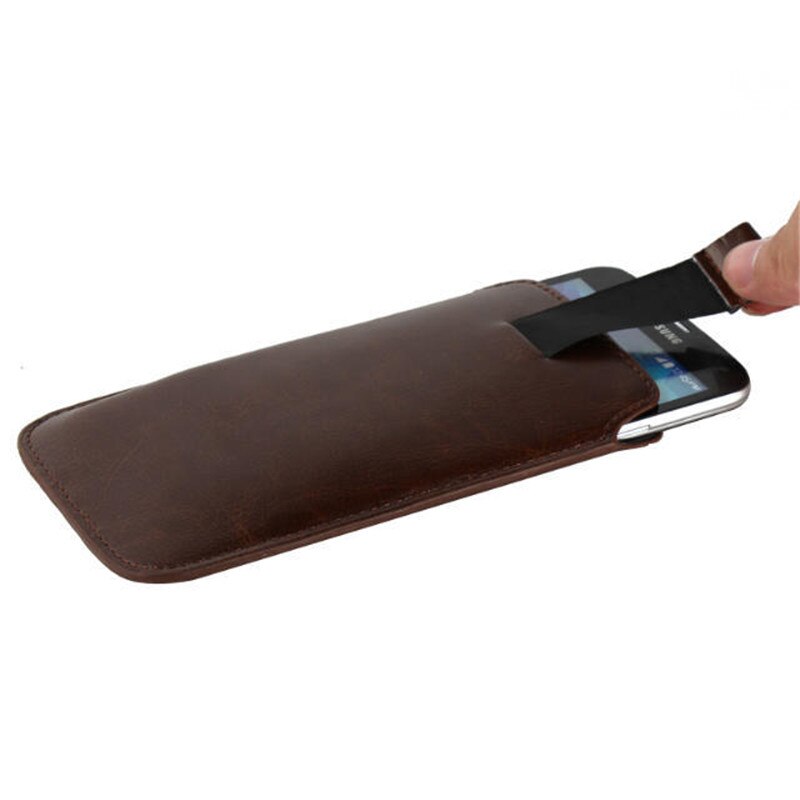 PU Leather Pull Tab Sleeve Pouch For LG K9 / K8 /Aristo2 X210/Zone 4/X2 Phone Cases Bag Universal Full Protection Pouch