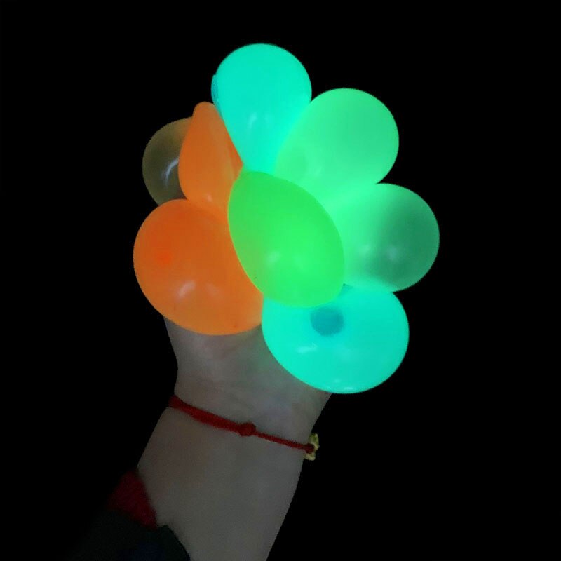 Boule lumineuse de couleur haute élastique, jouet qui brille dans la nuit, décoration de la maison, pour enfants