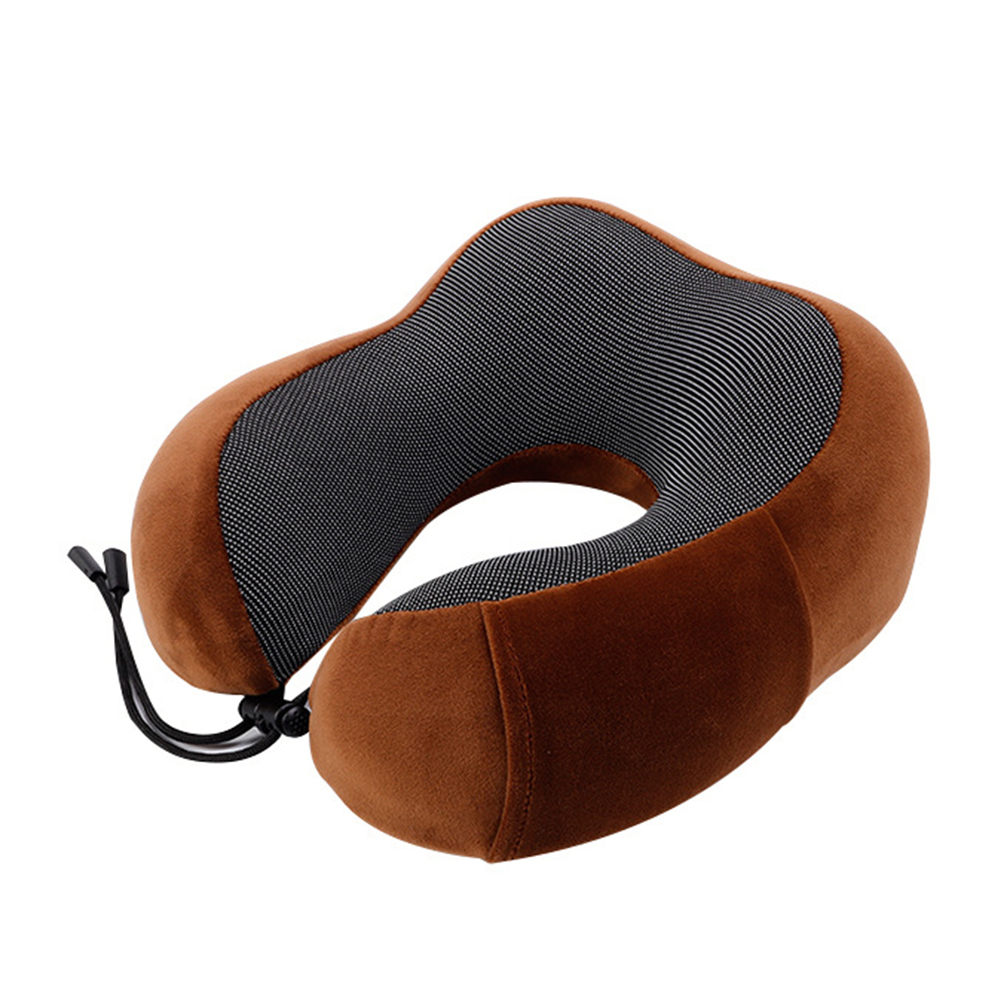 Voyage U forme oreiller cou mémoire mousse oreiller coussin bureau sieste oreillers pour sommeil pour avion voiture vol tête menton Support: Coffee