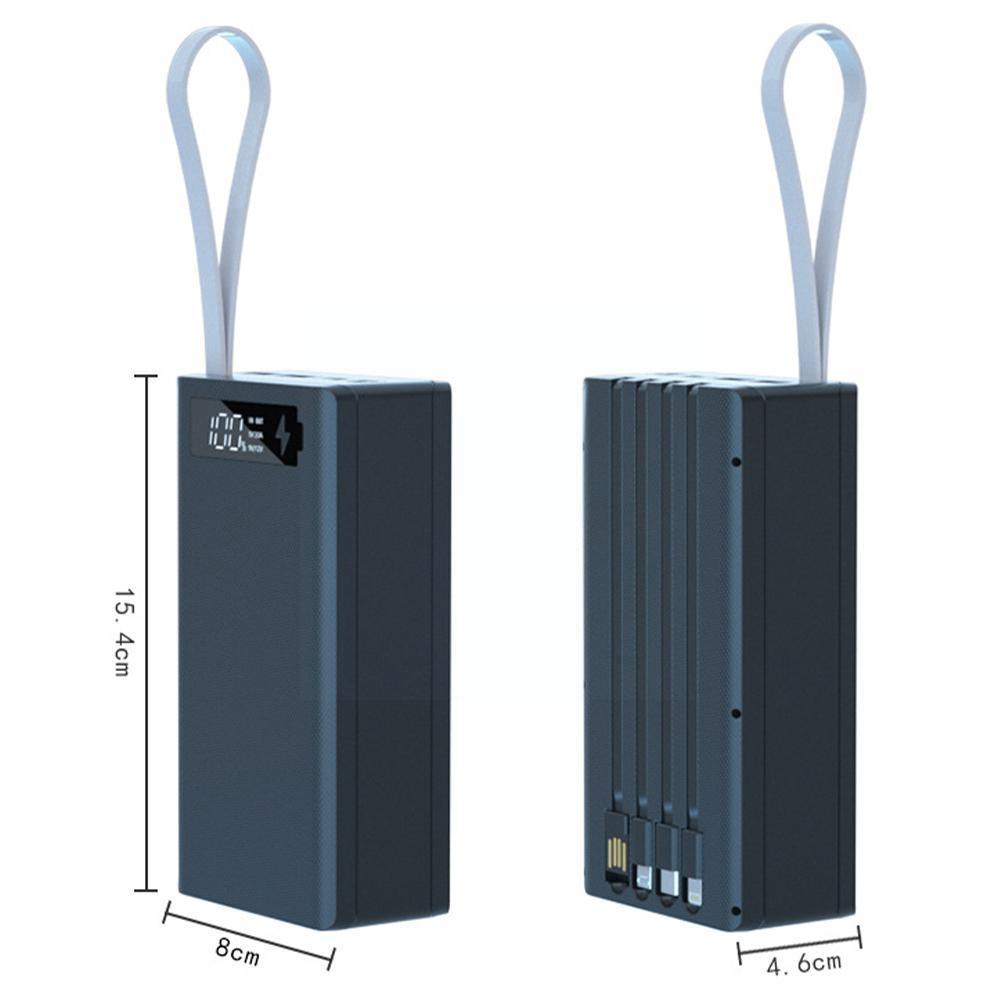 12*18650 Batterij Opbergdoos Met 4 Kabel Pd Snelle Qi Battery Charger Box Opladen 18650 Draadloze Power Bank houden N0k9