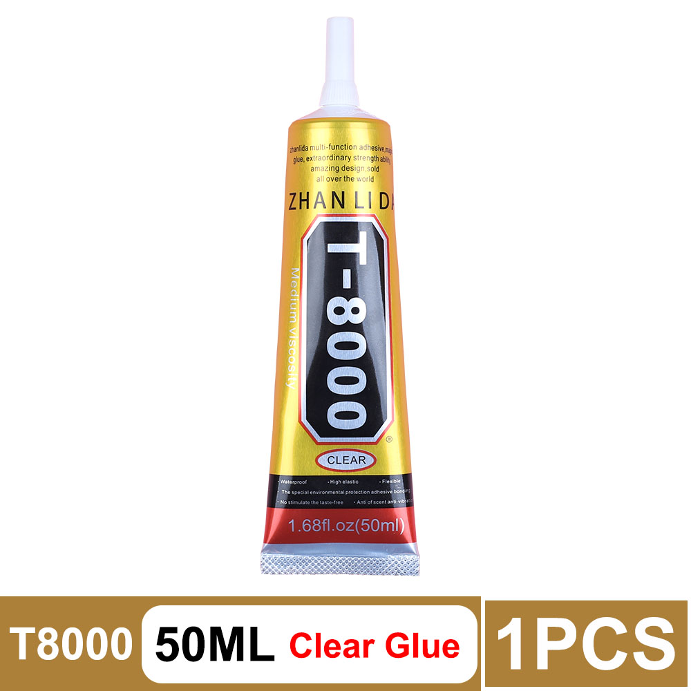 15/50/110ML Trasparente T8000 Colla Trasparente Riparazione Del Telefono Gioielli Artigianali in Fibra Componente Elettronico Contatto Adesivo T-8000 Sigillante: Trasparente