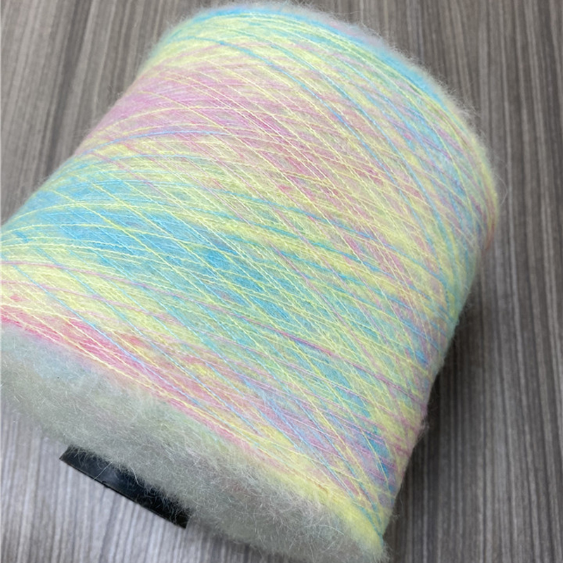 Zeer Mooie Regenboog Ruimte Kleurstof 250G Zachte Gezondheid Pluche Fijne Mohair Garen Voor Breien Baby Organische Weave Haak Draad x5239