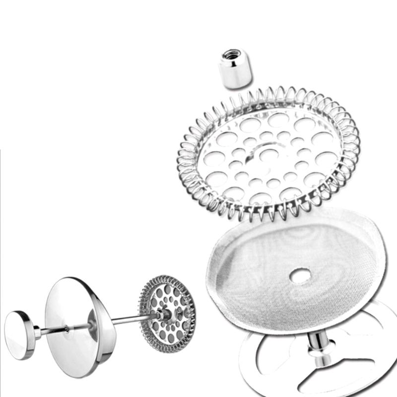 Q6PE 5 Stück Französisch Drücken Sie Ersatz-Kaffeefilter aus Edelstahl, 350 1000