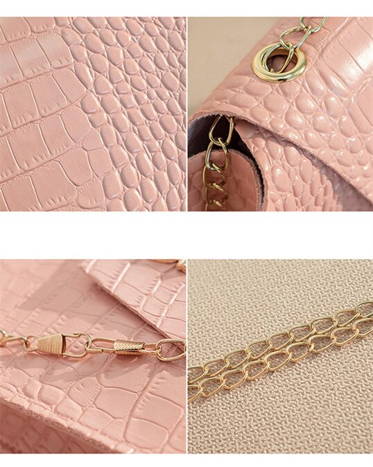 Frauen Neue Alligator Muster Umhängetaschen PU Leder Mädchen Sommer Tote Handtaschen Mini Kette Schulter Messenger Taschen