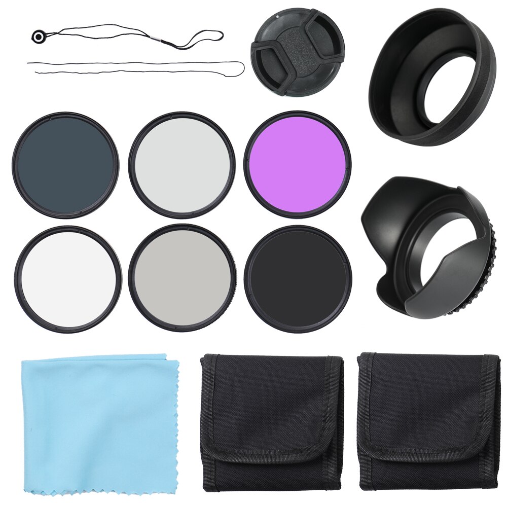 Kit di filtri per obiettivi UV CPL FLD per fotocamera professionale e Set di filtri per densità neutra ND per foto Altura 52mm/58mm