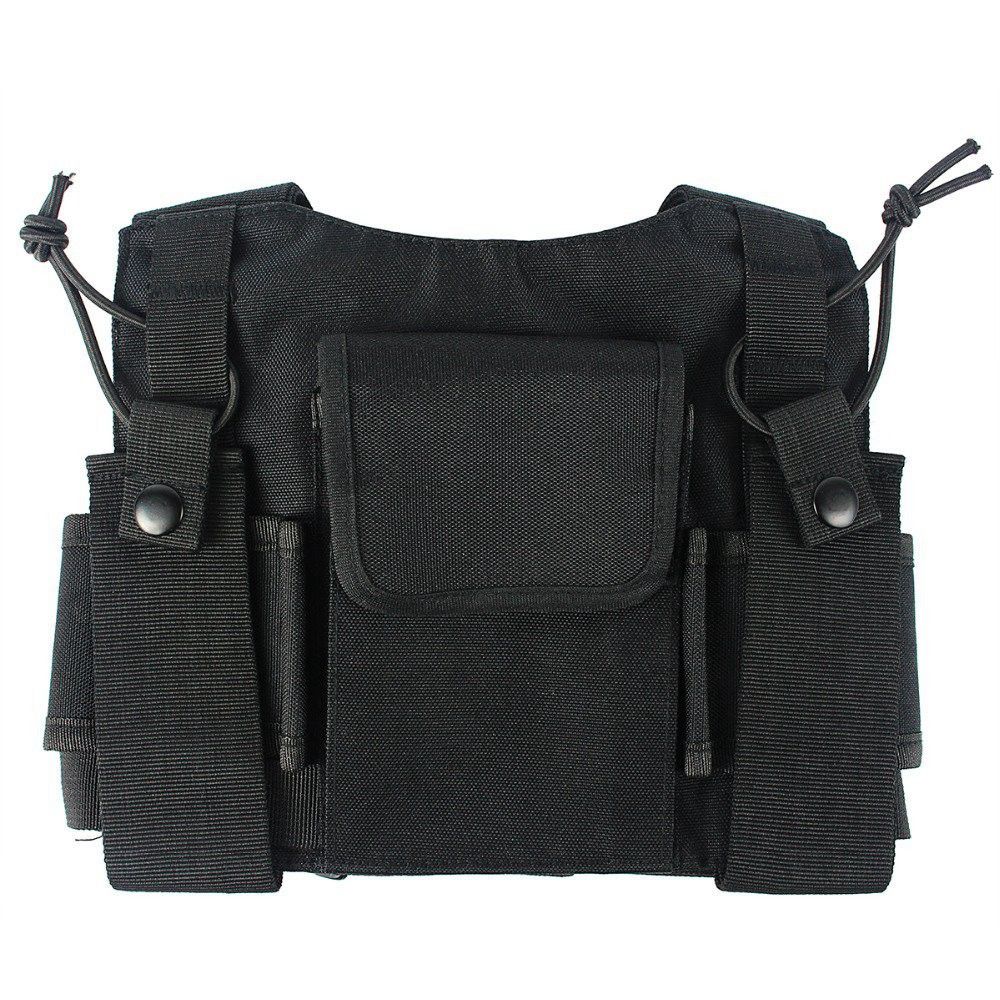 Radio Pocket Radio Borst Harnas Borst Front Pack Pouch Holster Vest Rig Carry Case Voor 2 Way Radio Walkie Talkie voor Baofeng