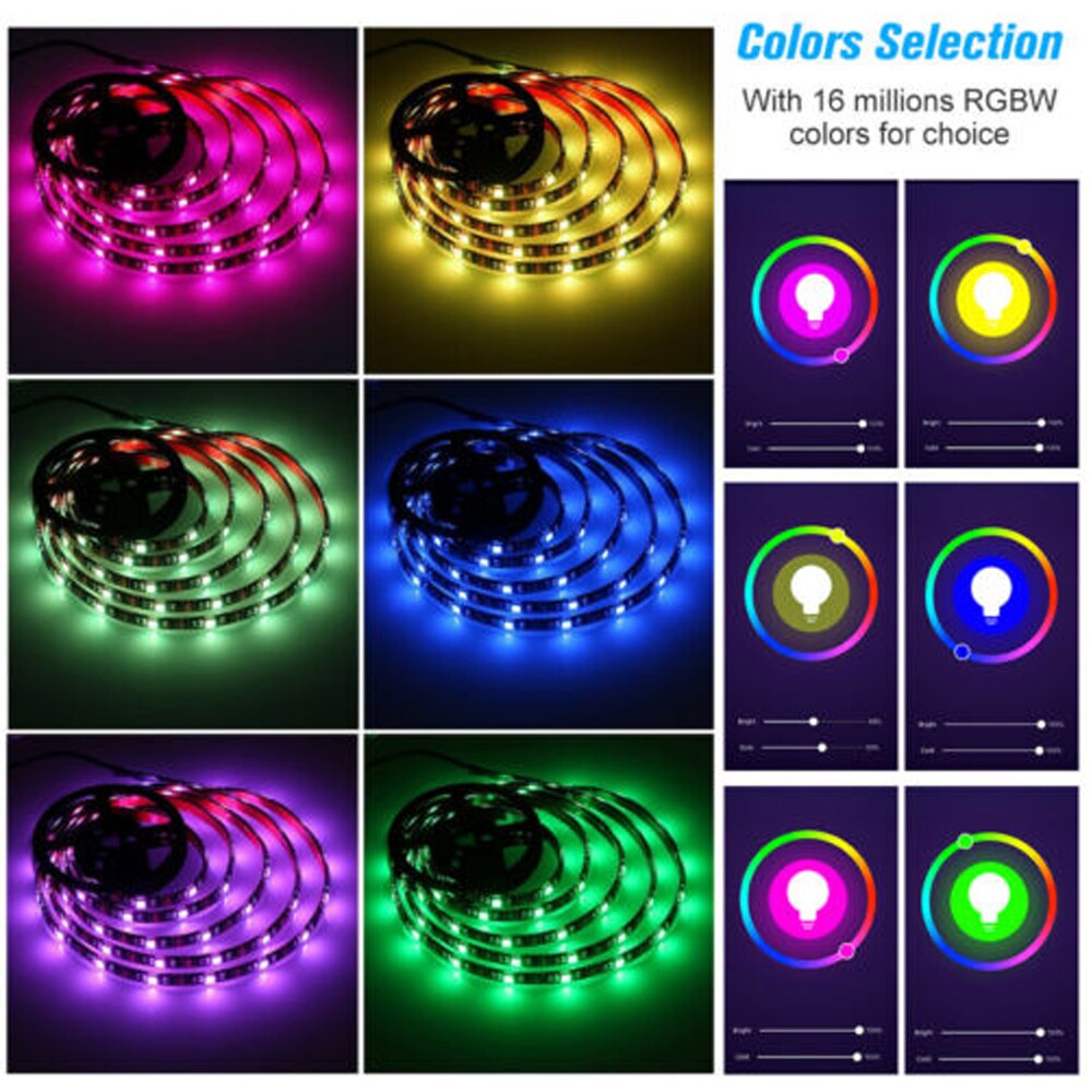 TUYA Zigbee Smart Mini Controller 12V 1m-10m RGB Led Strip Light Power Adapter KIT Alexa Google Home Voice Control TUYA Remote