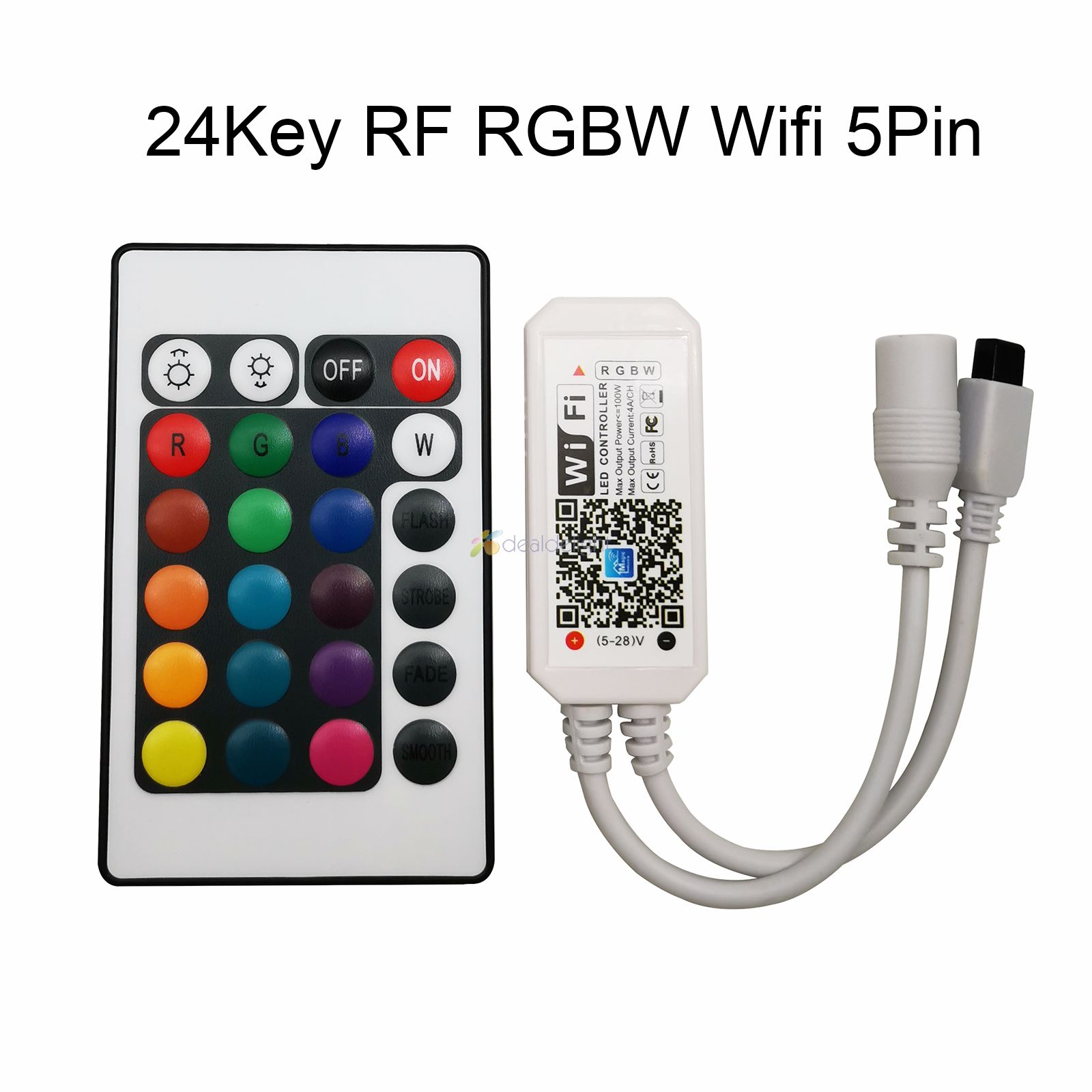 Magic Home Draadloze Wifi Controller, rgb/Rgbw Ir Rf Led Controller Voor WS2811 WS2812B Pixel Led Strip DC5V 12V 24V: WiFi RGBW IR