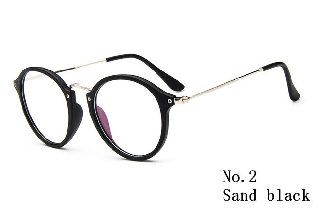 Gafas redondas transparentes con montura transparente para mujer, anteojos para miopía, montura de gafas para hombre, gafas ópticas contra rayos azules,: sand black
