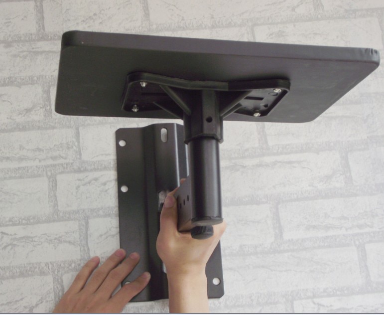 Soporte de altavoz de movimiento completo, montaje de alta resistencia, Flexible, rotación basculante, con bandeja, para proyector, 2 uds. (1 par)