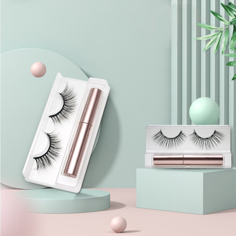 Set di ciglia magnetiche 3D impermeabile duraturo Eyeliner magnetico naturale magnete ciglia estensione trucco Kit ciglia finte