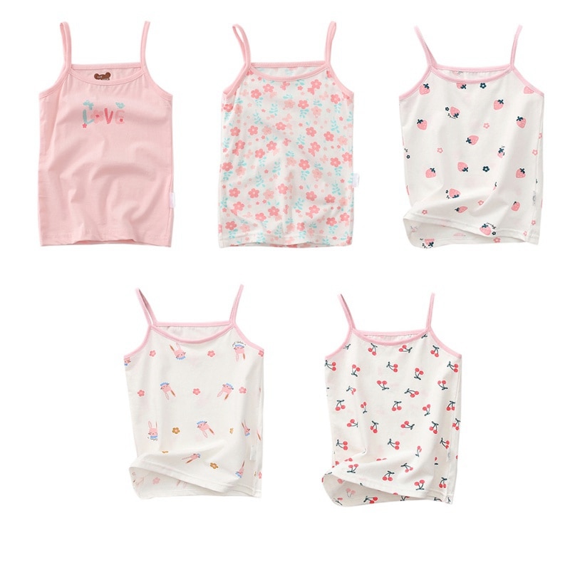 Summer baby girls sleeveless tanks vests kids cotton lace floral clothes baby girls children's clothing topsNew