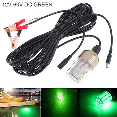 Cebos de pesca subacuática con luz LED, 15W, 30W, 12V, 108 Uds.: 30W Green Light