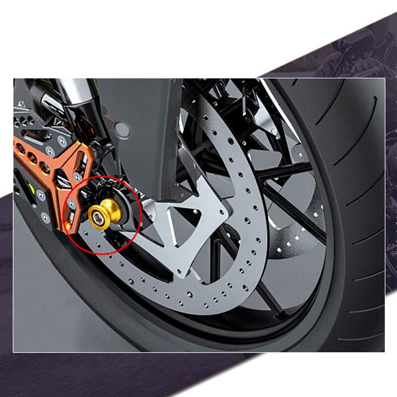 2 stk 6-8mm 10mm universell motorsykkel aluminiumslegering svingarm spoler gli stativ skruer til yamaha honda suzuki kawasaki