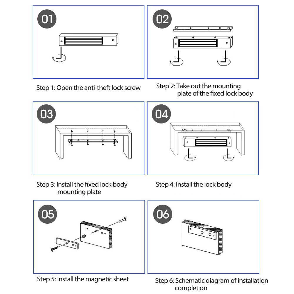 -Single Door 12V/24V Electric Magnetic Electromagnetic Lock 180KG (350LB) Holding Force for Access Control silver