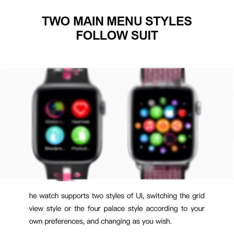 IWO-reloj inteligente IWO 8 serie 5, con llamadas, Bluetooth, control del ritmo cardíaco y de la presión sanguínea, 44mm, para IOS y Android