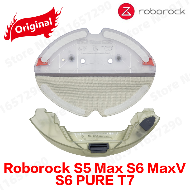 Roborock S5 Max S6 MaxV S6 PURE T7 Robot Vacuum Cleaner Spare Parts Water Tank Mop Rack Mop Cloth Replacement Accessories: Light Grey