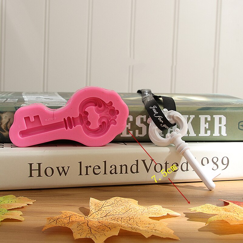 Klucze Sugarcraft foremki do polewy na ciasto czekoladowe formy silikonowe narzędzie do dekoracji ciast narzędzie klucz w stylu Retro kształt formy silikonowe