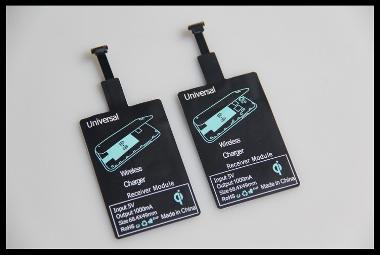 2 Pieces Android Micro USB Qi Wireless Charger Receiver Charging Adapter Receptor Induction Receiver Chip For iphone Samsung