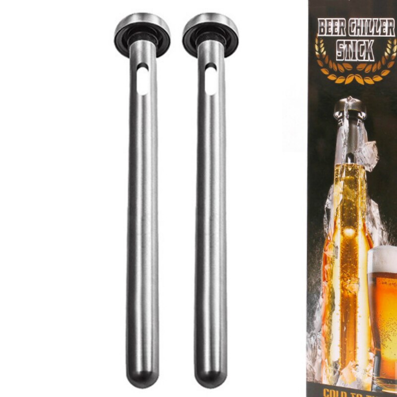 Drink Partner Stainless Steel Beer Cooling Rods Ice Wine Rod Beer Refrigeration Rod Freezer Quick-Frozen Rod Ice Rod: 2pcs
