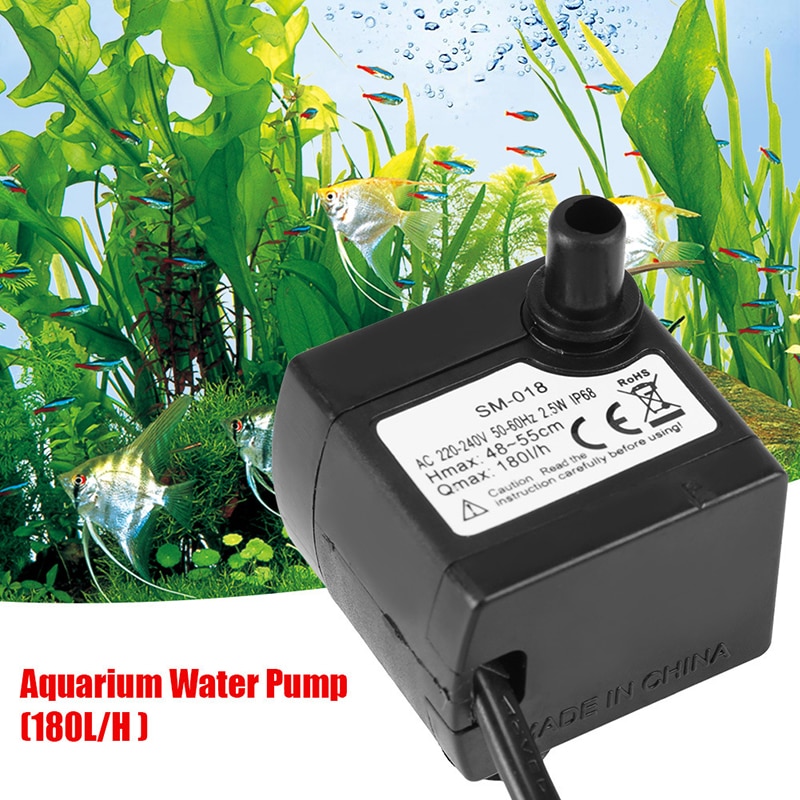 AC 220V 3W EU Plug Submersible Water Pump Aquarium Fountain Air Fish Pond Tank 1pcs