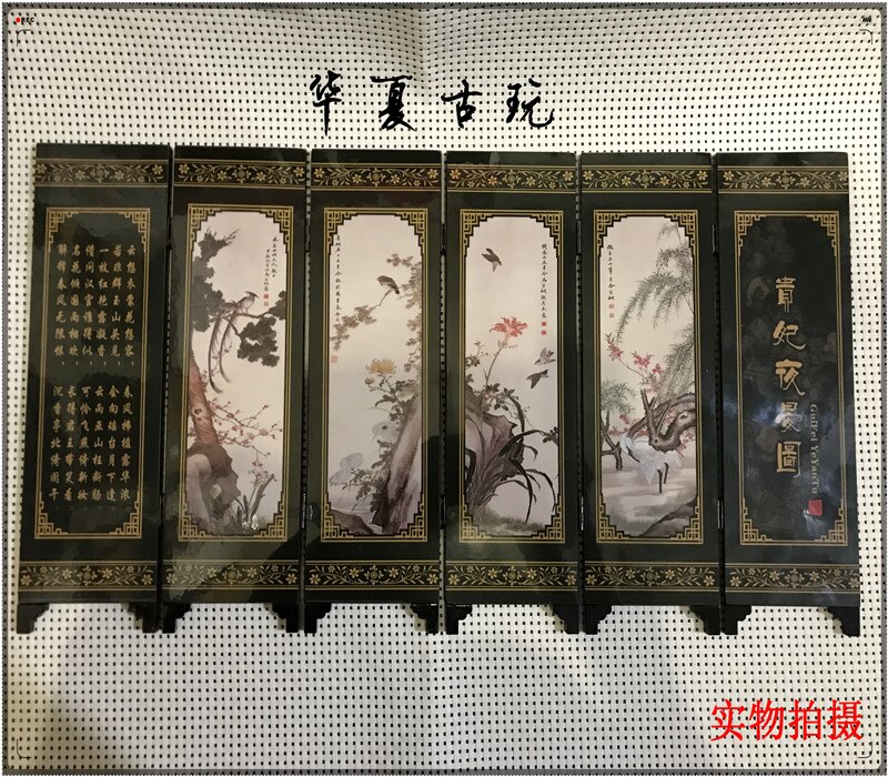 Exquisite antique lacquerware small screen decoration Riverside picture in Qingming Dynasty: 7