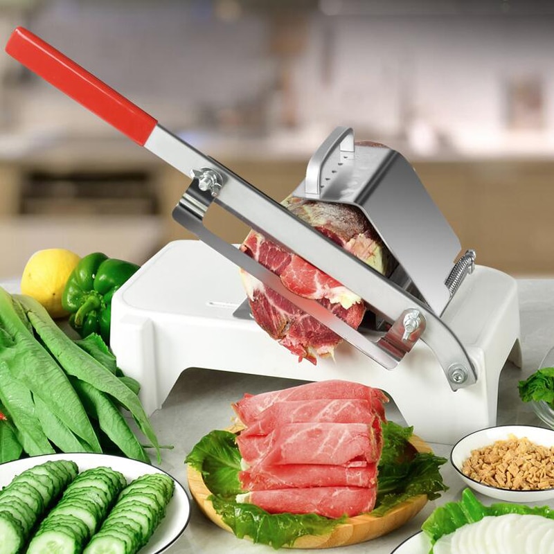 Manual Freeze Meat Slicer Meat Cutting machine Automatic Meat Frozen Beef Mutton Roll Meat Food Slicer Machine