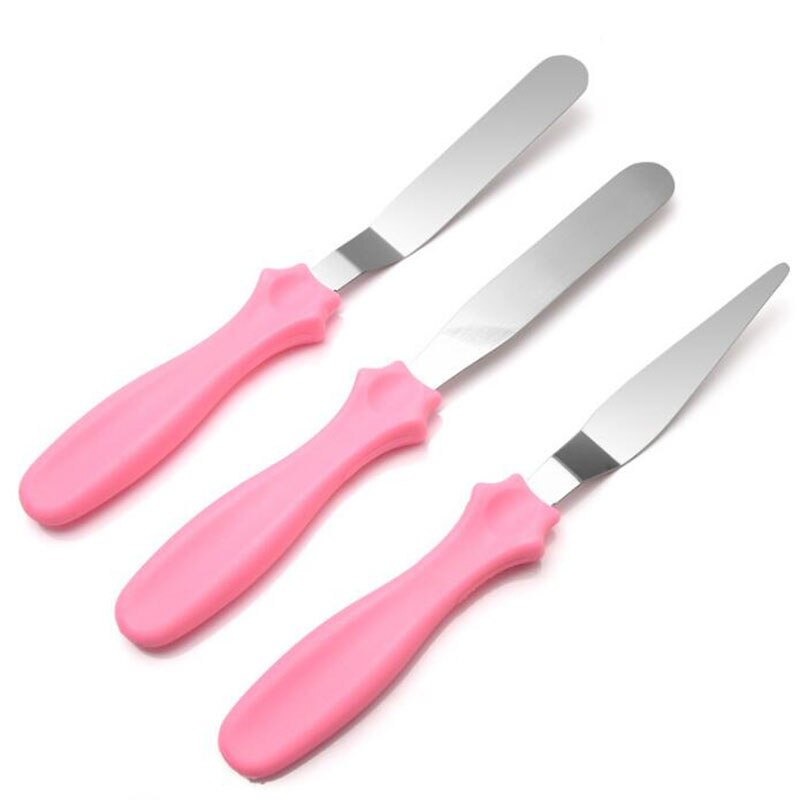 8 stks/set Roze Taart Draaitafel Met 3 Icing Spatel/3 Deeg Schraper/1 Spuitzak Cake Decorating Gereedschap set Diy Bakken Tool