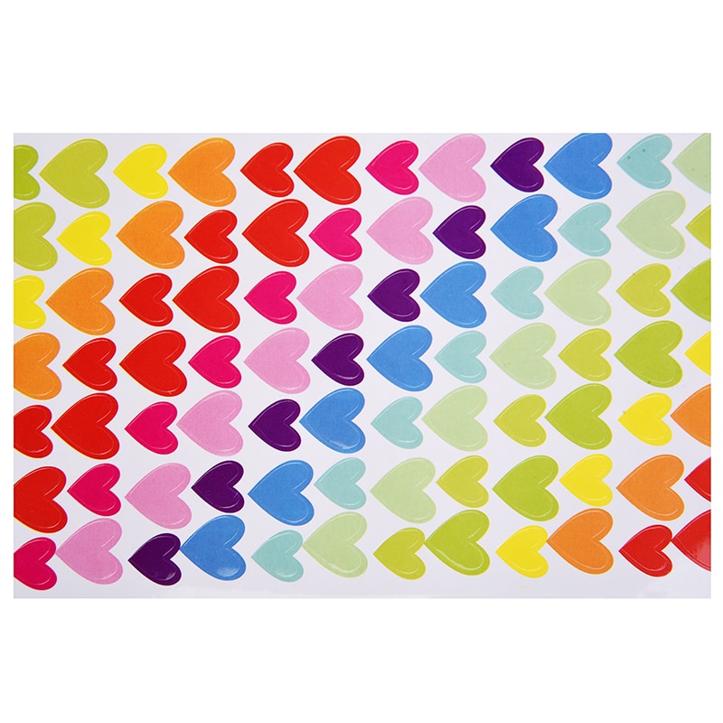 6 Sheets Self Adhesive Photo Album Craft Stickers Scrapbooking Diary Decorating-Heart