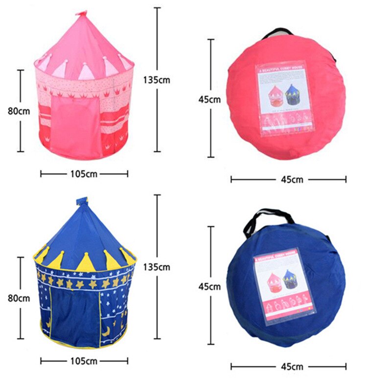 Spielen Zelt Tragbare Faltbare Tipi Prinz Folding Zelt Kinder Junge Cubby Kinder Outdoor Spiel houseToy Zelte Burg Elternschaft