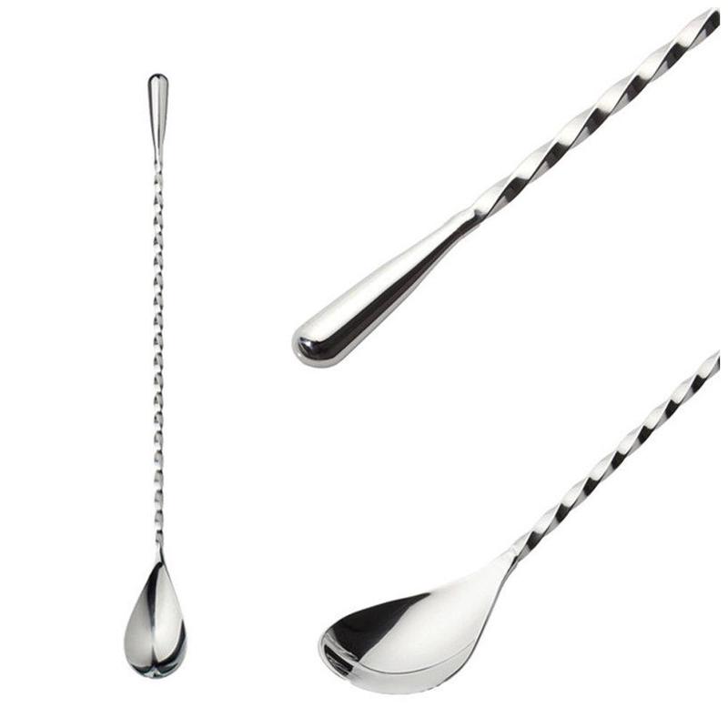 1 pz acciaio goccia d'acqua cucchiaio filo Fine Bar cucina Bar Bar cucchiaio e cucchiaio strumenti di miscelazione cucchiaino da caffè Q4S6