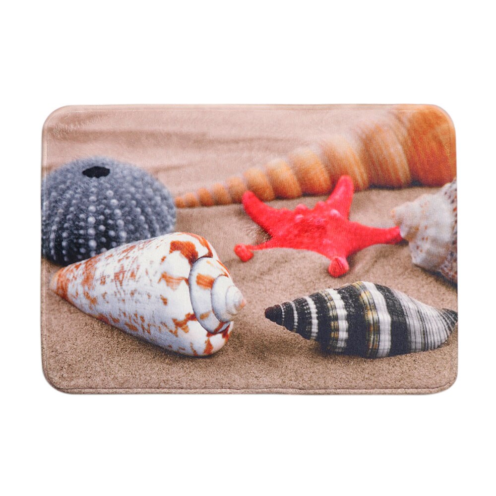 Alfombra de baño de impresión de estilo marino Felpudo de playa estrella de mar estera de suelo alfombra de dormitorio antideslizante alfombra de Tatami suave decoración de casa
