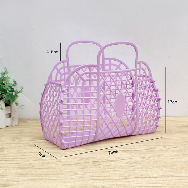 1pcs Bathroom Laundry Basket Foldable Mesh Portable Plastic Bathroom Laundry Basket Assemble the Wash Basket