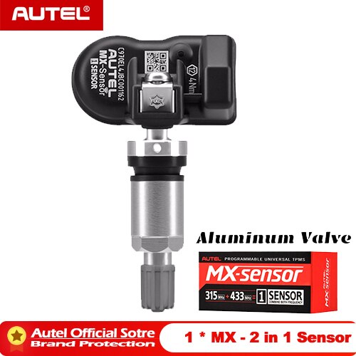 Autel Mx Sensor 433 315 Tpms Mx-Sensor Scan Band Reparatie Tools Automotive Accessoire Tyre Pressure Monitor Maxitpms Pad programmeur: 1 x 2in1 aluminum