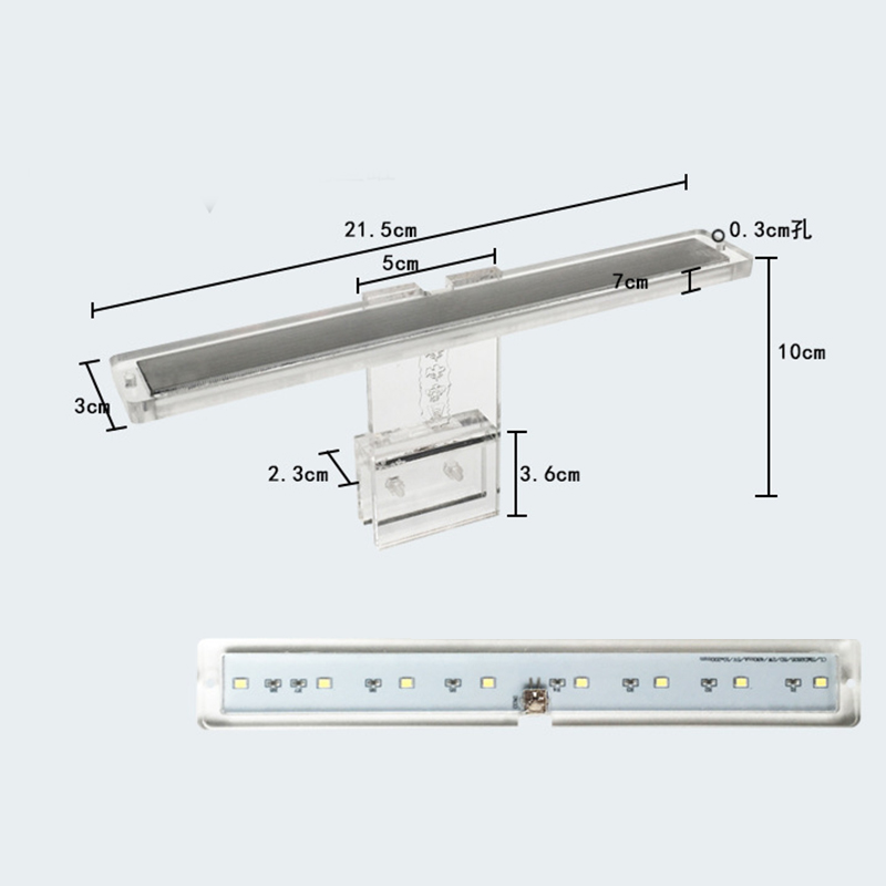 LED-Aquarium-Aquarium-Licht, ultradünn, Wasserpflanzen, Landschaft, Acryl-Lampe für Aquarien mit kleinen bis mittleren Größen