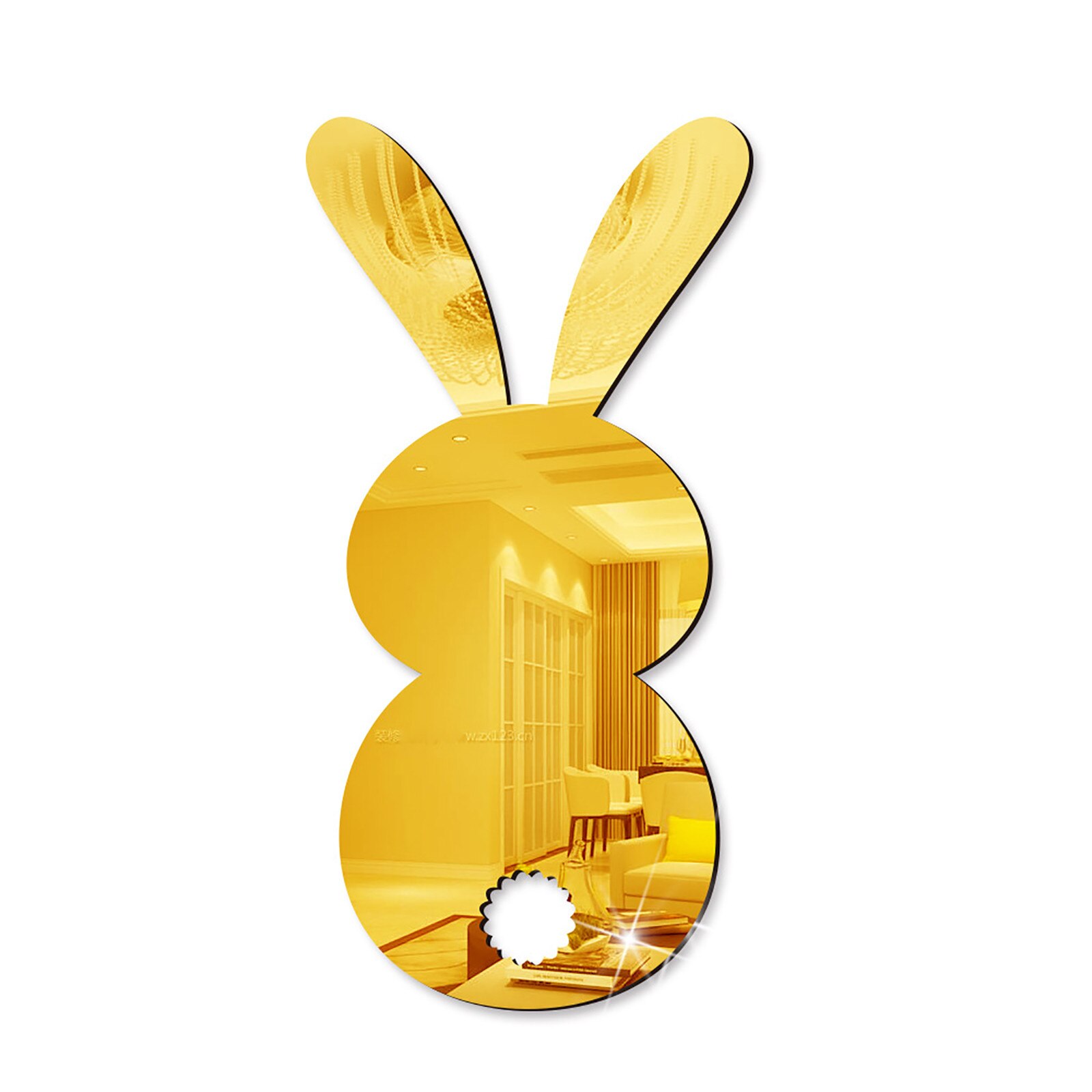 Lapin de pâques le sol est décoré avec des autocollants muraux lapin de pâques décor à la maison miroir autocollant lapin forme autocollant: B