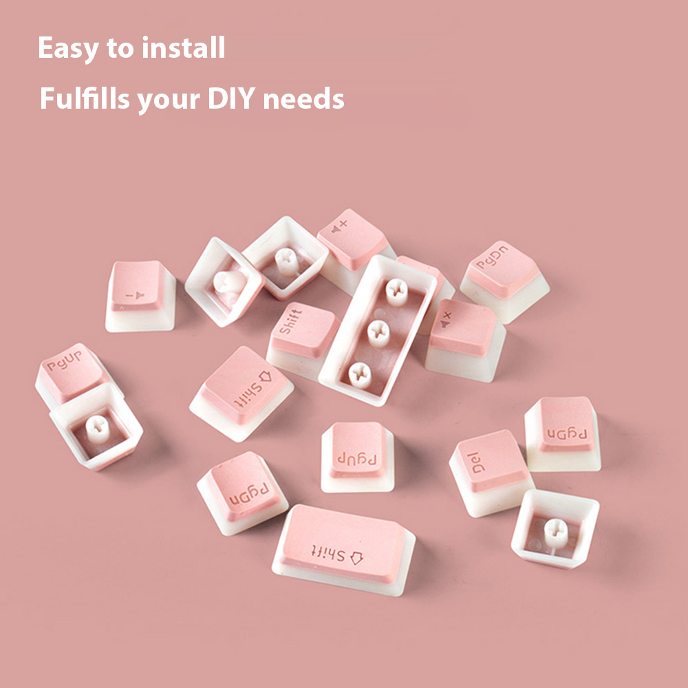 130 Toetsen Pudding Keycaps Voor 61 68 84 87 96 98 100 104 108 Toets Rgb Mechanisch Toetsenbord Pbt Double Shot Mteria Keyboard Keyboard Caps