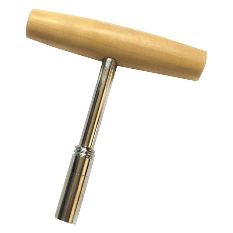 1 Pcs T Shape Piano Tuning Hammer Wrench Hardwood Handle Spanner Suitable for Piano Installation
