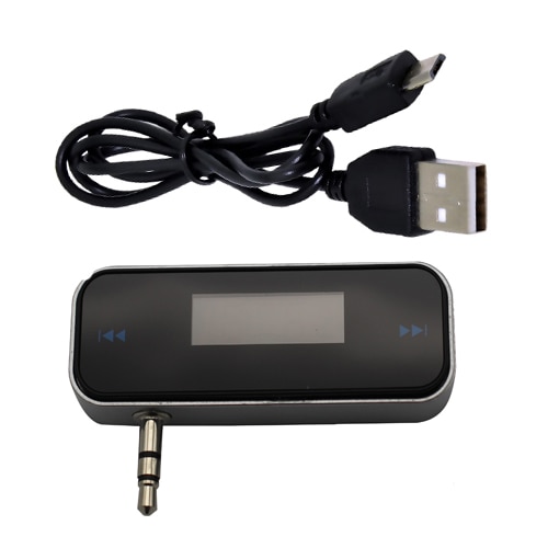 3.5mm In-car Music Audio FM Transmitter LCD Display Car Kit Mini Wireless Transmitter For Android / iPhone