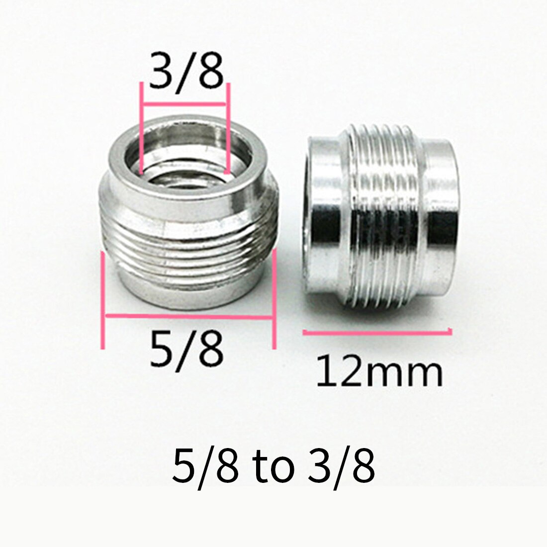 Metal 1/4" 3/8" 5/8" Threaded Screw Mount Adapter Tripod Plate Flash Lights Mic Converter SLR Camera Photo Studio Accessories: Type C