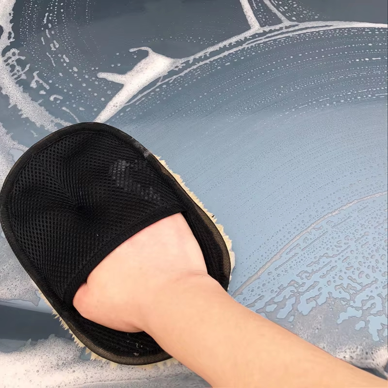 Auto Reinigung Schwamm Handschuh Auto Polieren Waschen Mitt Handschuhe Mikrofaser Waschen Für Automotive Küche Häuser Reiniger Wolle