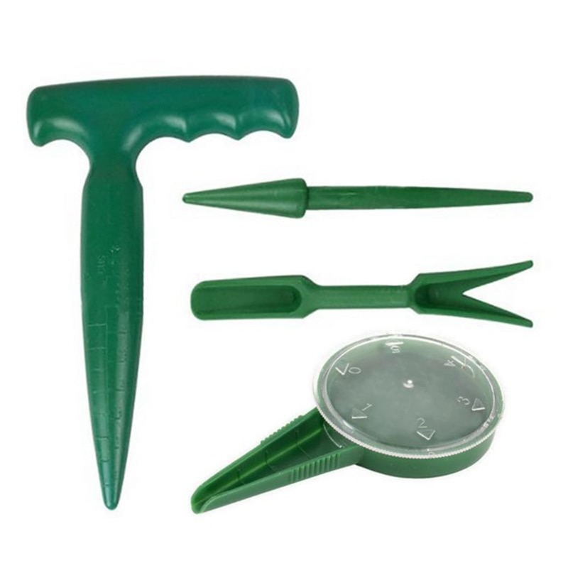 4pcs/Set Seed Sower Nursery Plant Seedling Cultivate Tools Kit Mini Seeder Plant Migration Tool Garden Transplanting Supplies